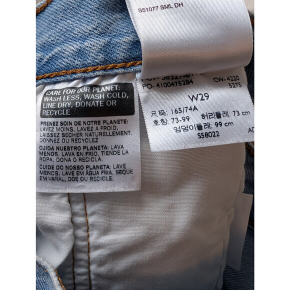 SET OF 2: Levi’s Premium 501 Original Distressed Cutoff Shorts - Light Wash W29 - Picture 7 of 11